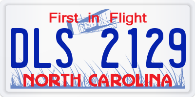 NC license plate DLS2129