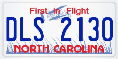 NC license plate DLS2130