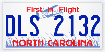 NC license plate DLS2132
