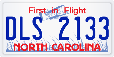 NC license plate DLS2133