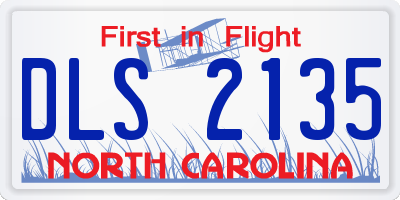 NC license plate DLS2135