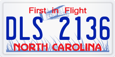 NC license plate DLS2136