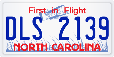 NC license plate DLS2139