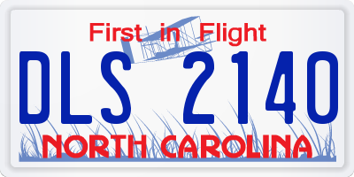 NC license plate DLS2140