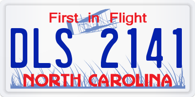 NC license plate DLS2141