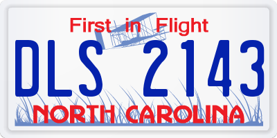 NC license plate DLS2143