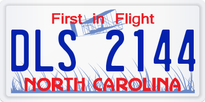 NC license plate DLS2144