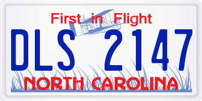 NC license plate DLS2147