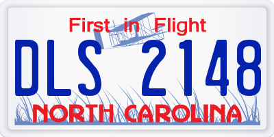 NC license plate DLS2148