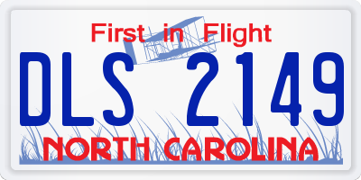 NC license plate DLS2149
