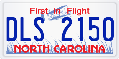 NC license plate DLS2150
