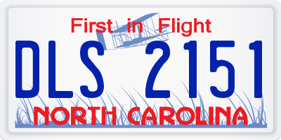 NC license plate DLS2151