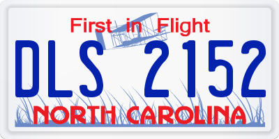 NC license plate DLS2152