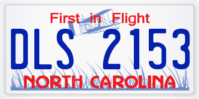 NC license plate DLS2153