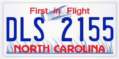NC license plate DLS2155