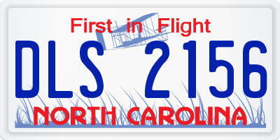NC license plate DLS2156