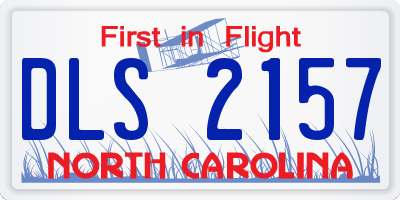 NC license plate DLS2157