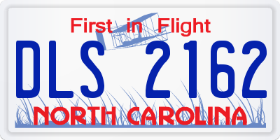 NC license plate DLS2162