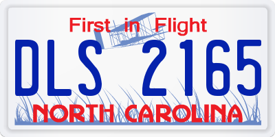 NC license plate DLS2165