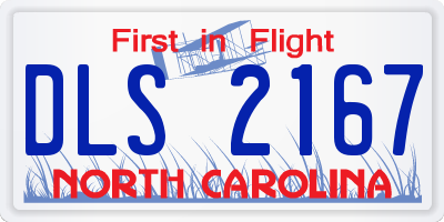 NC license plate DLS2167