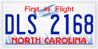 NC license plate DLS2168