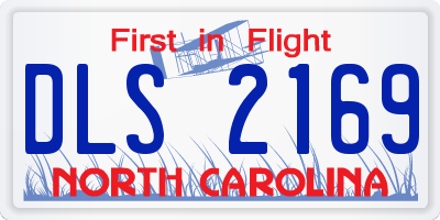 NC license plate DLS2169