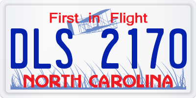 NC license plate DLS2170