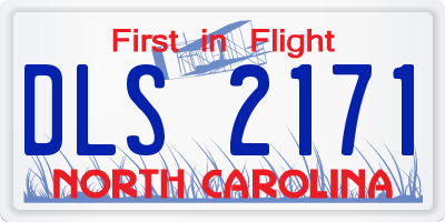 NC license plate DLS2171