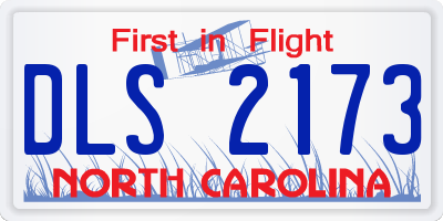 NC license plate DLS2173