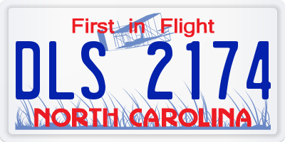 NC license plate DLS2174