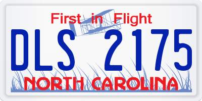 NC license plate DLS2175