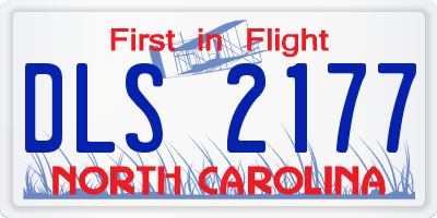 NC license plate DLS2177