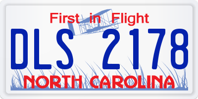 NC license plate DLS2178
