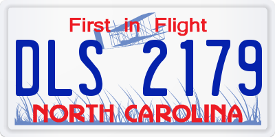 NC license plate DLS2179
