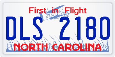 NC license plate DLS2180