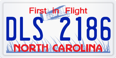 NC license plate DLS2186