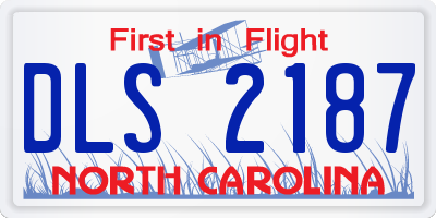 NC license plate DLS2187