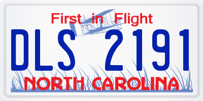 NC license plate DLS2191
