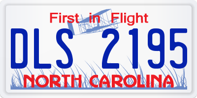 NC license plate DLS2195