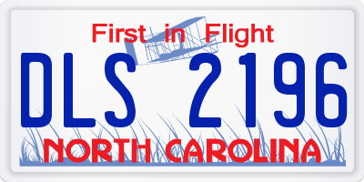 NC license plate DLS2196