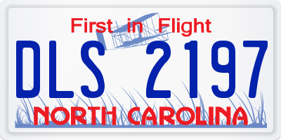 NC license plate DLS2197