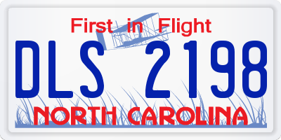 NC license plate DLS2198