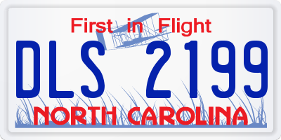 NC license plate DLS2199