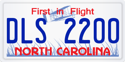 NC license plate DLS2200