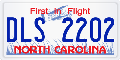 NC license plate DLS2202