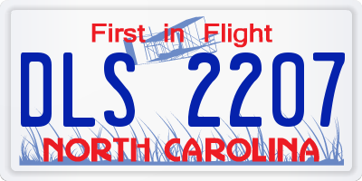 NC license plate DLS2207