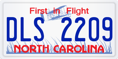 NC license plate DLS2209