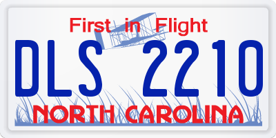 NC license plate DLS2210