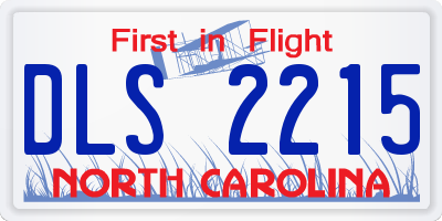 NC license plate DLS2215