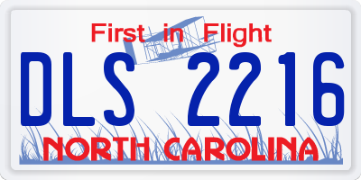 NC license plate DLS2216